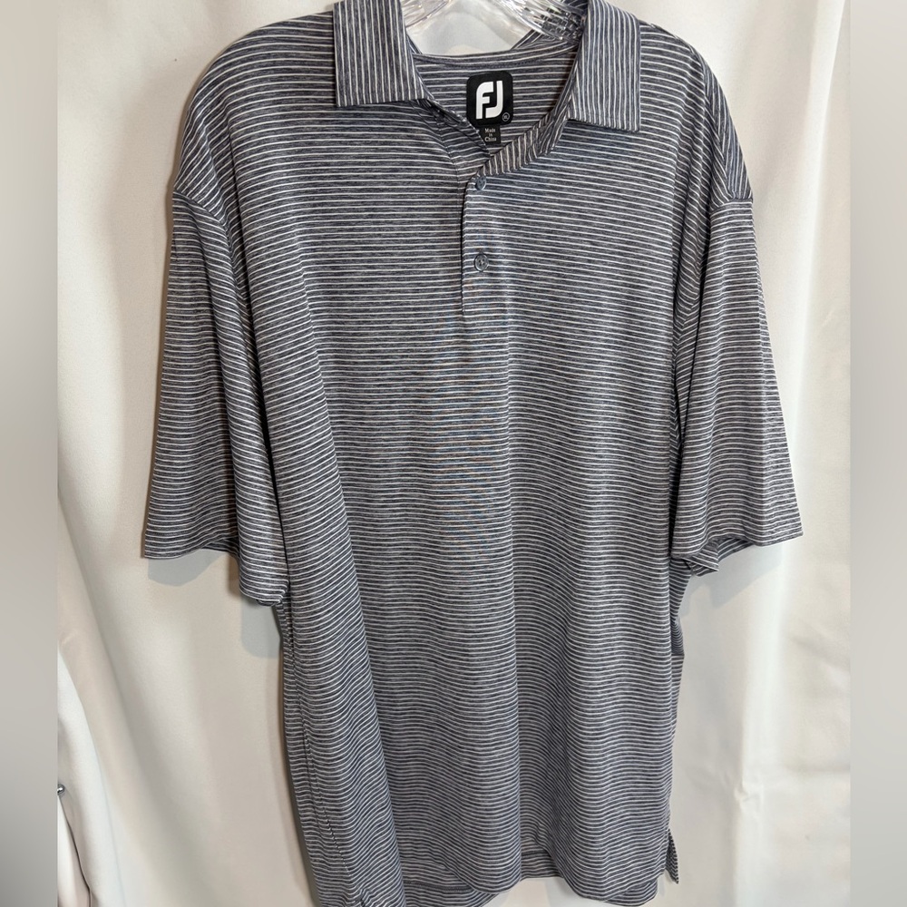 FootJoy FJ Golf Polo Men’s XL Striped 4-Way Stretch Performance Shirt NWOT